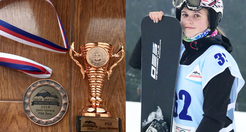 Тернопільська сноубордистка Вікторія Льотковська – бронзова призерка міжнародних  FIS-змагань в Чехії !