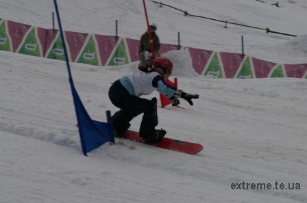 Останні метри сноубордистської траси долає Гречин Юлія