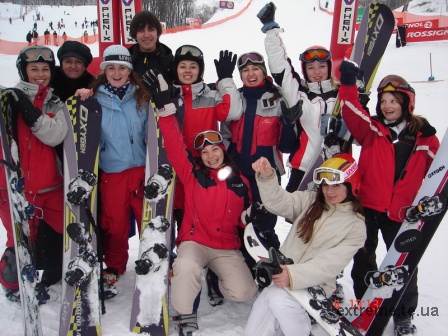 Команда тернопільських сноубордистів на FIS старті в Києві 2006