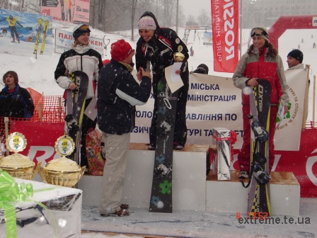 Наші спортсменки-сноубордистки вибороли призові місця: Тимош Світлана (срібло) та Гречин Галина (бронза)