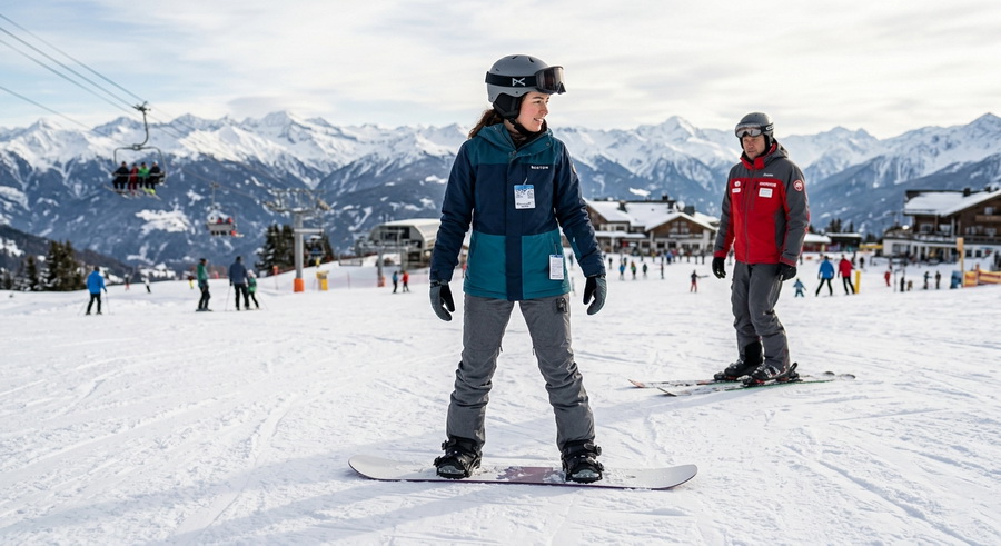 Як правильно стояти на сноуборді ?